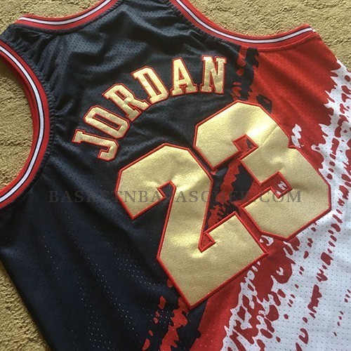 Maillot Chicago Bulls Michael Jordan Mitchell & Ness Noir Rouge